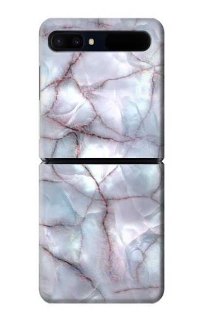S2316 Dark Blue Marble Texture Graphic Print Hülle Schutzhülle Taschen für Samsung Galaxy Z Flip 5G