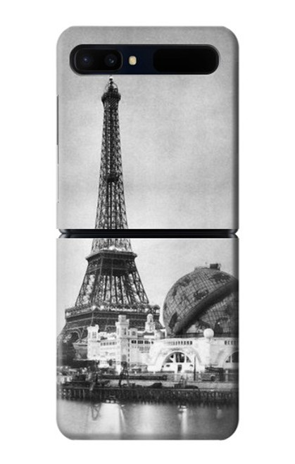 S2350 Old Paris Eiffel Tower Hülle Schutzhülle Taschen für Samsung Galaxy Z Flip 5G