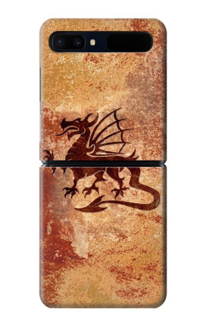 S2485 Dragon Metal Texture Graphic Printed Hülle Schutzhülle Taschen für Samsung Galaxy Z Flip 5G