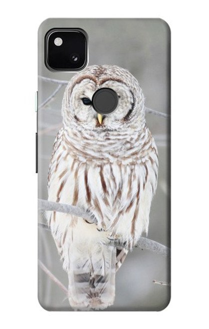 S1566 Snowy Owl White Owl Hülle Schutzhülle Taschen für Google Pixel 4a