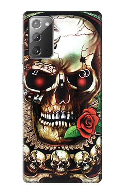 S0753 Skull Wing Rose Punk Hülle Schutzhülle Taschen für Samsung Galaxy Note 20