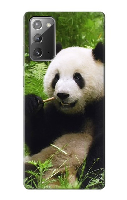 S1073 Panda Enjoy Eating Hülle Schutzhülle Taschen für Samsung Galaxy Note 20