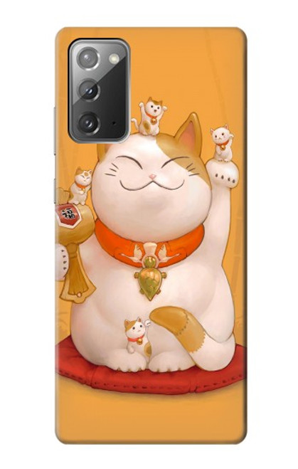 S1217 Maneki Neko Lucky Cat Hülle Schutzhülle Taschen für Samsung Galaxy Note 20