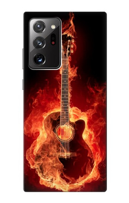 S0415 Fire Guitar Burn Hülle Schutzhülle Taschen für Samsung Galaxy Note 20 Ultra, Ultra 5G