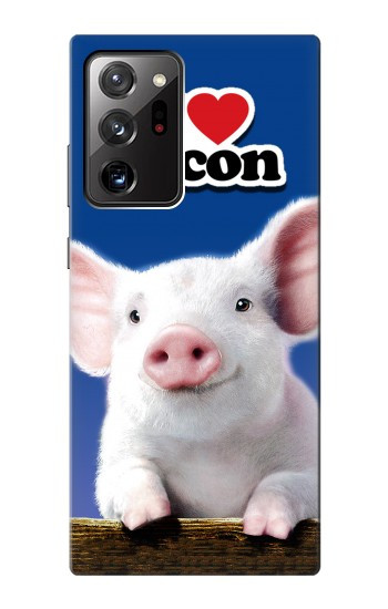 S0608 I Love Bacon Cute Baby Pig Hülle Schutzhülle Taschen für Samsung Galaxy Note 20 Ultra, Ultra 5G