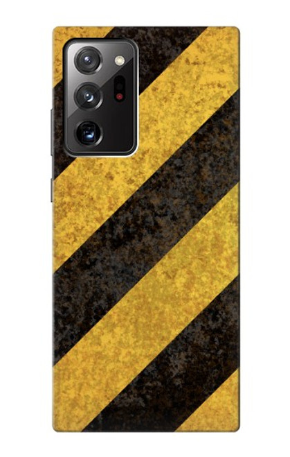 S2231 Yellow and Black Line Hazard Striped Hülle Schutzhülle Taschen für Samsung Galaxy Note 20 Ultra, Ultra 5G