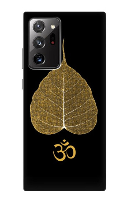S2331 Gold Leaf Buddhist Om Symbol Hülle Schutzhülle Taschen für Samsung Galaxy Note 20 Ultra, Ultra 5G