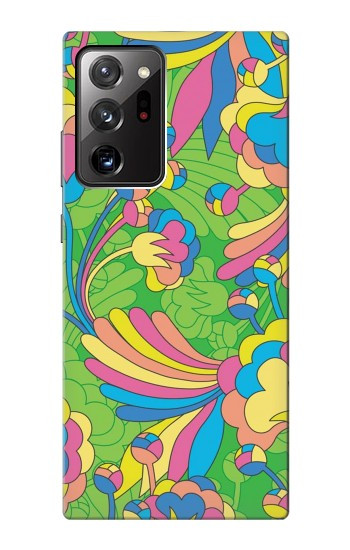 S3273 Flower Line Art Pattern Hülle Schutzhülle Taschen für Samsung Galaxy Note 20 Ultra, Ultra 5G