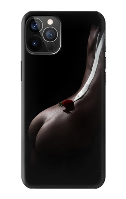 S0546 Sexy Cream Strawberry Hülle Schutzhülle Taschen für iPhone 12, iPhone 12 Pro