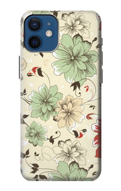 S2179 Flower Floral Vintage Art Pattern Hülle Schutzhülle Taschen für iPhone 12 mini