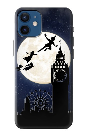 S3249 Peter Pan Fly Full Moon Night Hülle Schutzhülle Taschen für iPhone 12 mini