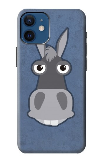 S3271 Donkey Cartoon Hülle Schutzhülle Taschen für iPhone 12 mini