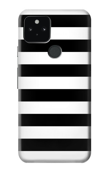 S1596 Black and White Striped Hülle Schutzhülle Taschen für Google Pixel 5