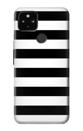 S1596 Black and White Striped Hülle Schutzhülle Taschen für Google Pixel 4a 5G