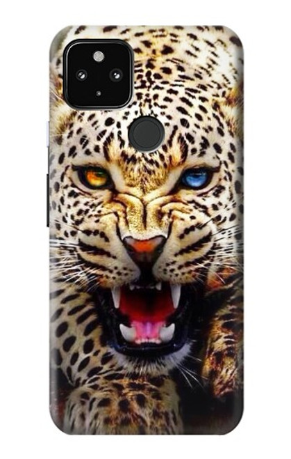 S1932 Blue Eyed Leopard Hülle Schutzhülle Taschen für Google Pixel 4a 5G