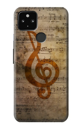 S2368 Sheet Music Notes Hülle Schutzhülle Taschen für Google Pixel 4a 5G