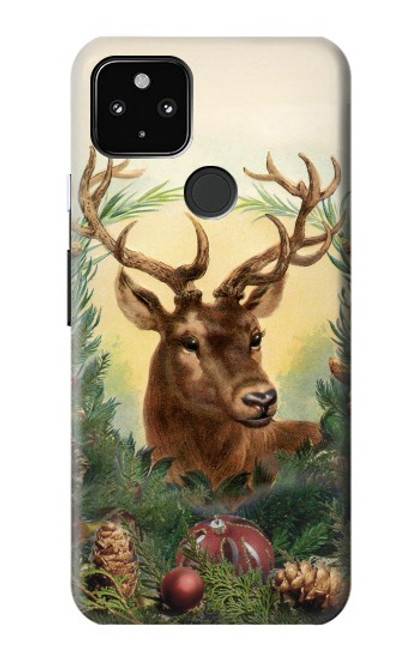 S2841 Vintage Reindeer Christmas Hülle Schutzhülle Taschen für Google Pixel 4a 5G