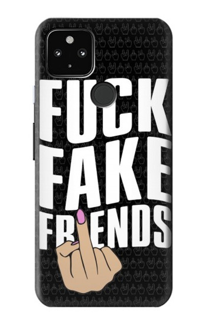 S3598 Middle Finger Fuck Fake Friend Hülle Schutzhülle Taschen für Google Pixel 4a 5G