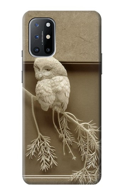 S1386 Paper Sculpture Owl Hülle Schutzhülle Taschen für OnePlus 8T