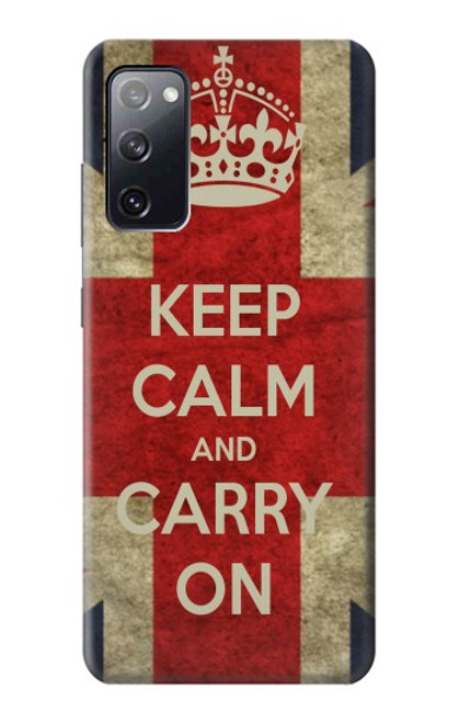 S0674 Keep Calm and Carry On Hülle Schutzhülle Taschen für Samsung Galaxy S20 FE