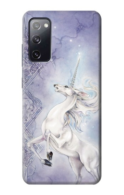 S1134 White Horse Unicorn Hülle Schutzhülle Taschen für Samsung Galaxy S20 FE