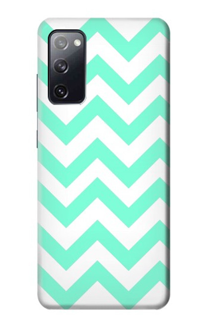 S1723 Mint Chevron Zigzag Hülle Schutzhülle Taschen für Samsung Galaxy S20 FE