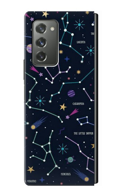 S3220 Star Map Zodiac Constellations Hülle Schutzhülle Taschen für Samsung Galaxy Z Fold2 5G