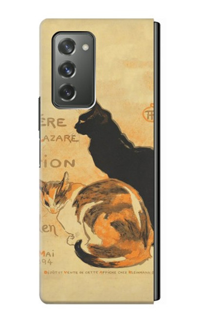 S3229 Vintage Cat Poster Hülle Schutzhülle Taschen für Samsung Galaxy Z Fold2 5G