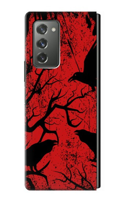 S3325 Crow Black Blood Tree Hülle Schutzhülle Taschen für Samsung Galaxy Z Fold2 5G