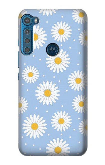 S3681 Daisy Flowers Pattern Hülle Schutzhülle Taschen für Motorola One Fusion+