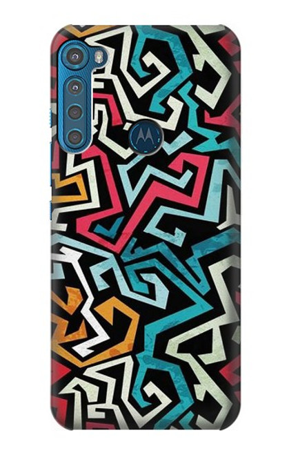 S3712 Pop Art Pattern Hülle Schutzhülle Taschen für Motorola One Fusion+