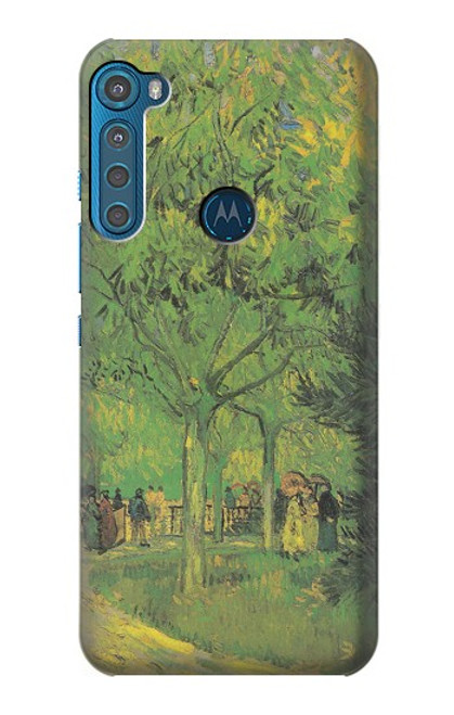S3748 Van Gogh A Lane in a Public Garden Hülle Schutzhülle Taschen für Motorola One Fusion+