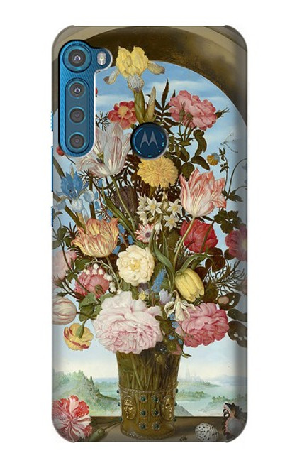 S3749 Vase of Flowers Hülle Schutzhülle Taschen für Motorola One Fusion+