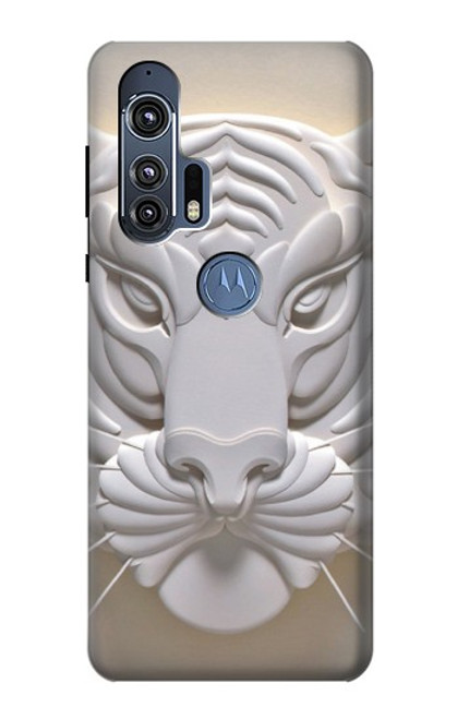 S0574 Tiger Carving Hülle Schutzhülle Taschen für Motorola Edge+