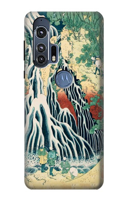 S2491 Hokusai Kirifuri Waterfall at Kurokami Hülle Schutzhülle Taschen für Motorola Edge+