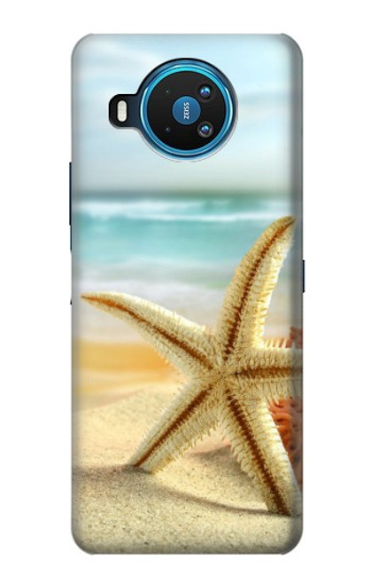 S1117 Starfish on the Beach Hülle Schutzhülle Taschen für Nokia 8.3 5G