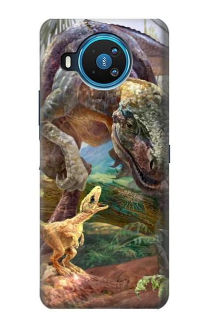 S1290 Dinosaurs T-Rex Hülle Schutzhülle Taschen für Nokia 8.3 5G