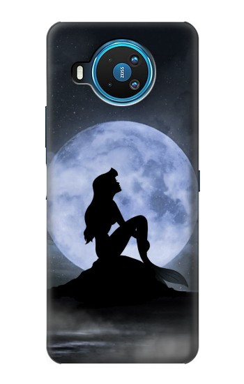 S2668 Mermaid Silhouette Moon Night Hülle Schutzhülle Taschen für Nokia 8.3 5G