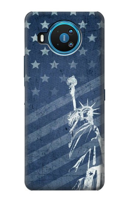 S3450 US Flag Liberty Statue Hülle Schutzhülle Taschen für Nokia 8.3 5G