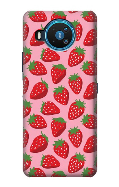 S3719 Strawberry Pattern Hülle Schutzhülle Taschen für Nokia 8.3 5G