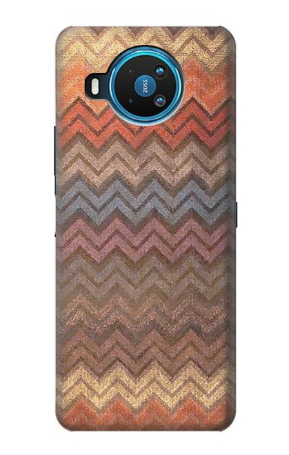S3752 Zigzag Fabric Pattern Graphic Printed Hülle Schutzhülle Taschen für Nokia 8.3 5G