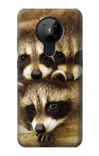 S0977 Baby Raccoons Hülle Schutzhülle Taschen für Nokia 5.3