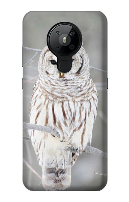S1566 Snowy Owl White Owl Hülle Schutzhülle Taschen für Nokia 5.3