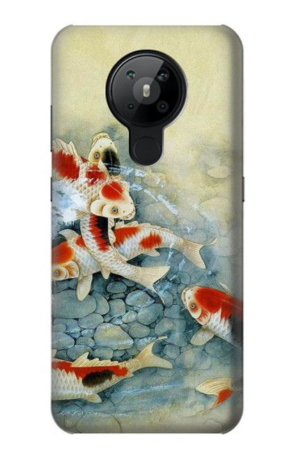 S1654 Koi Carp Fish Art Painting Hülle Schutzhülle Taschen für Nokia 5.3