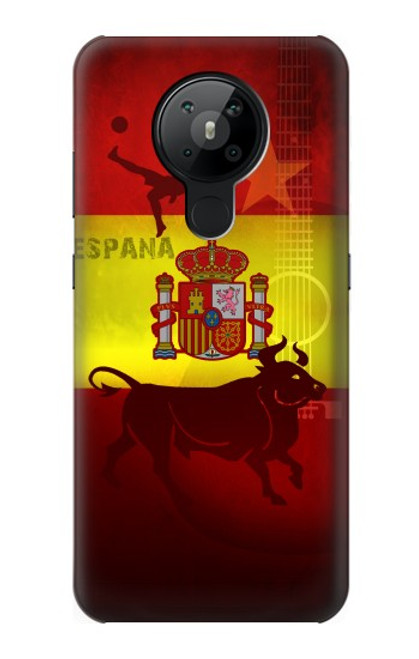 S2984 Spain Football Soccer Hülle Schutzhülle Taschen für Nokia 5.3