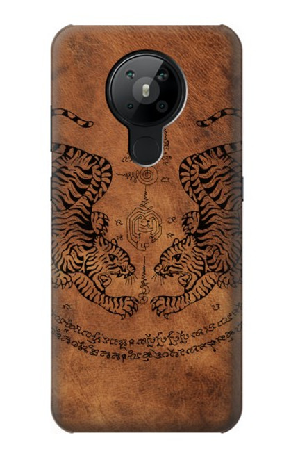 S3209 Sak Yant Twin Tiger Hülle Schutzhülle Taschen für Nokia 5.3