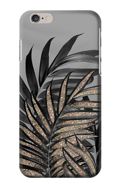 S3692 Gray Black Palm Leaves Hülle Schutzhülle Taschen für iPhone 6 6S