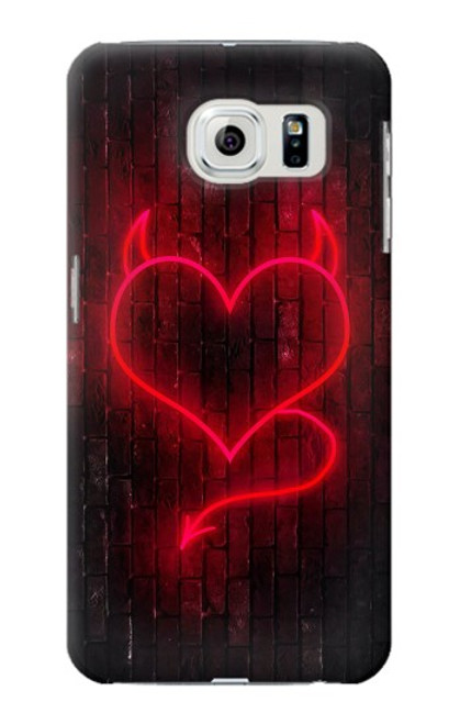 S3682 Devil Heart Hülle Schutzhülle Taschen für Samsung Galaxy S6