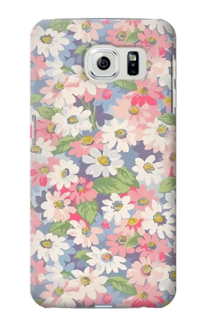 S3688 Floral Flower Art Pattern Hülle Schutzhülle Taschen für Samsung Galaxy S6