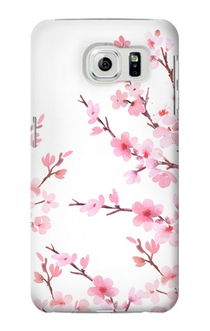 S3707 Pink Cherry Blossom Spring Flower Hülle Schutzhülle Taschen für Samsung Galaxy S6
